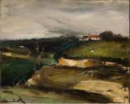 Vlaminck Maurice de Landscape with a House on the Hill - Hermitage